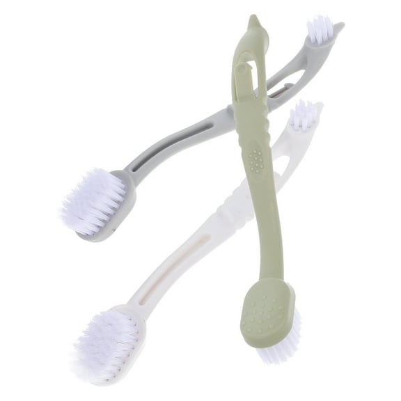 DEEPCRAFF Bird Droppings Cleaning Brush 3Pcs Grey Long Handle For Pet Owners And Small Animal Cage