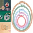 thumbnail image 3 of 5Pcs Embroidery Hoops Mixed Holder Cross Stitch Frame DIY Needlework Crafts, 3 of 6