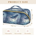 thumbnail image 4 of FORMRS Makeup Bag Travel Cosmetic Organizer for Women Fold Flat Zipper Pouch with Handle, Night Floating Whale, 4 of 8