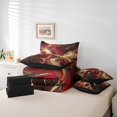 thumbnail image 5 of YST Abstract Marble Twin Comforter Set 7 Piece Red Gold Marble Fluid Bed In A Bag Watercolor Marbling Bedding Set For Kids Adults Stone Grain Bed Set Tie Dye Bedding Comforter Sets, 5 of 5