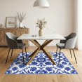 thumbnail image 3 of ODIKA 5'x7' Washable Area Rug Easy Care, Non-Shedding, Pet Friendly, Porcelain With Scrolling Botanical Border Chinoiserie Floral Refined Structured for Small Living Room, Bedroom, 3 of 7