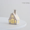 thumbnail image 3 of Elainilye Ceramic Christmas Houses with LED Lights Glowing Tabletop Decor for Xmas Village Set Scene Party Winter Celebrations, 3 of 6