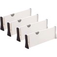thumbnail image 1 of Juego de 4 divisores de cajones, divisores de cajones de plástico ajustables para almacenamiento de cocina, tocador de dormitorio A, 1 of 5