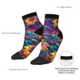 thumbnail image 6 of Fuzoiu Psychedelic Sunflowers Print Adult Socks, Crew Moisture-wicking Socks, Unisex Cushion Crew Socks,Casual Sports Ankle Socks, 6 of 7
