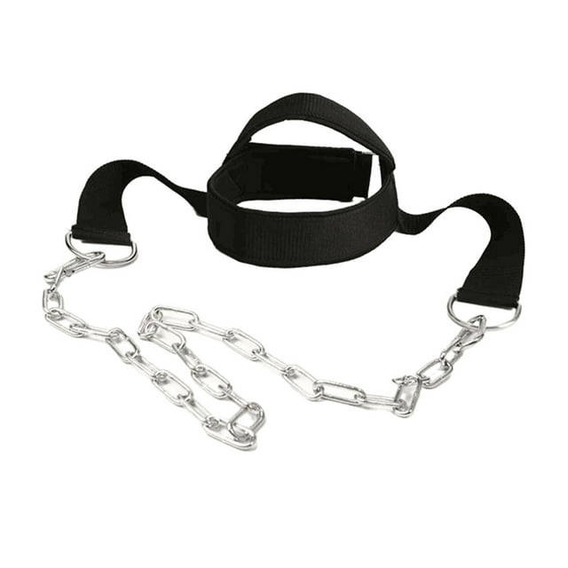 Maytalsory Multipurpose Neck Trainer Belt HeadsHarness For Various Workouts Adjustable HeadsHarnesses all black 1Set