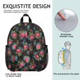 thumbnail image 5 of Pioneer Flower Floral Print Pattern Backpack for School, Cute School Bag with Adjustable Shoulder Straps and Padded Back, 13.8"x11.4"x6", 5 of 5