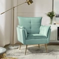 thumbnail image 7 of Tina's Home Classic Accent Chair Tufted Cushion Velvet Armchair Home Living Room Adult Sage, 7 of 7
