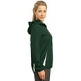thumbnail image 3 of Sport-Tek ®  Ladies Colorblock Hooded Raglan Jacket. Lst76 Xs Forest Green/ White, 3 of 5