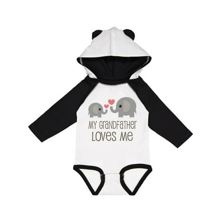 

Inktastic My Grandfather Loves Me Gift Gift Baby Boy or Baby Girl Long Sleeve Bodysuit