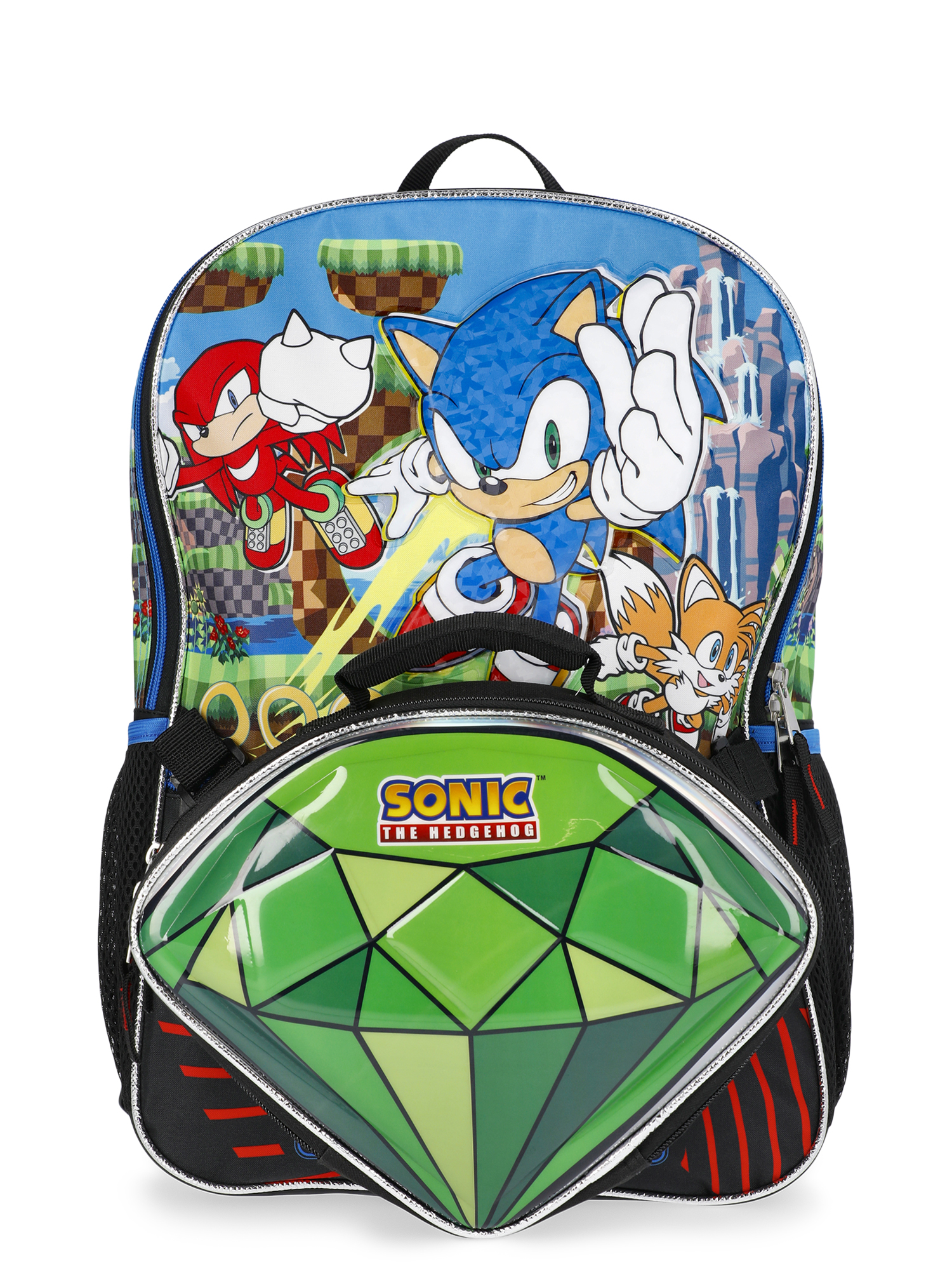 Set de mochila y lonchera para niños de Sonic the Hedgehog, 17", 2 piezas, negro 5