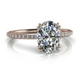 thumbnail image 2 of 2.34 Ct Stunning Solitaire Oval Natural Moissanite Wedding Rings for Ladies Fine 18K Rose Gold, 2 of 7