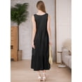 thumbnail image 3 of Weardear Women's Flowy Tiered Maxi Dress Summer Casual Sleeveless V Neck Tank Swing Sundress Flare Beach Dresses with Pockets, 3 of 6