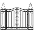 thumbnail image 2 of vidaXL Garden Gate Ornamental Fence Gate with Bolt Hinge Trellis Wrought Iron, 2 of 23