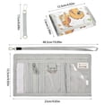 thumbnail image 3 of JIALIOU Nylon Trifold Card Wallet with ID Window Zipper Pocket for Men Women Teen Cute Dinosaur and Butterfly, 3 of 7