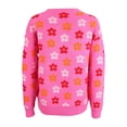 thumbnail image 5 of Bovemsi Sweaters for Women Cozy Autumn New Round Neck Knitted Long Sleeve Sweater Women's Print Warm Comfortable Fit Street Style Fall Sweaters, 5 of 9