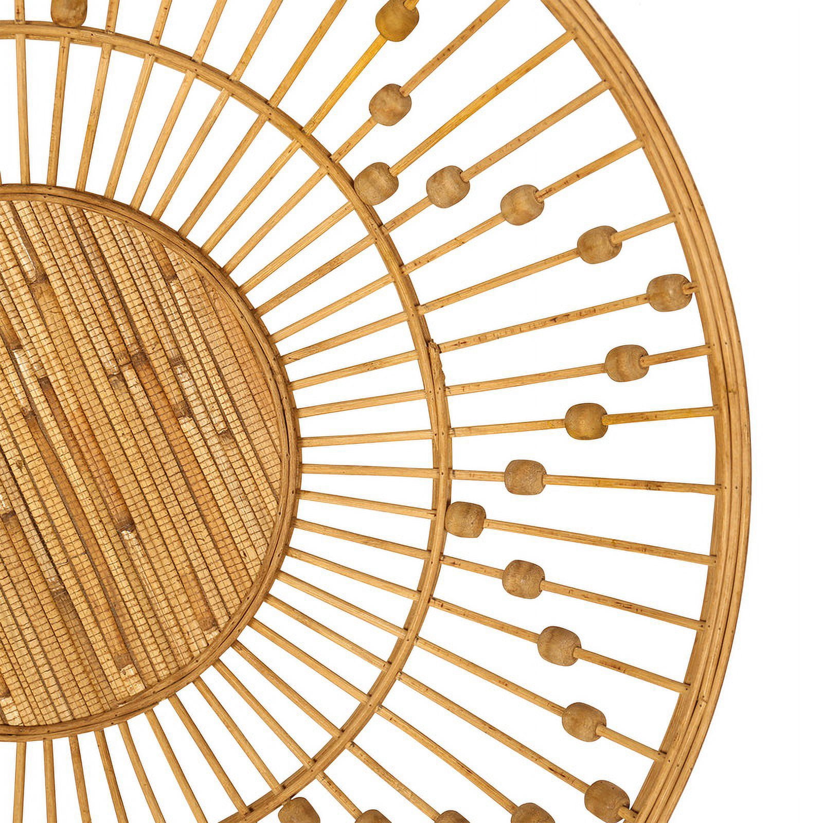 Layana Boho Style Farmhouse Bamboo Wall Plates