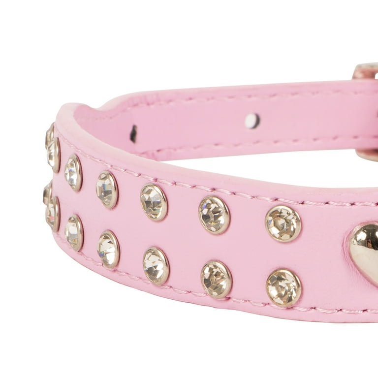 Pink Princess Crystal Jeweled Pet Collar