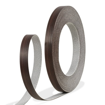 GSCIT Club Walnut Edge Banding, 1/2 inch x 25ft roll of Veneer Edge Banding -Pre-glued Flexible, Wood PVC Tape Banding for Cabinet Repair Furniture Restoration