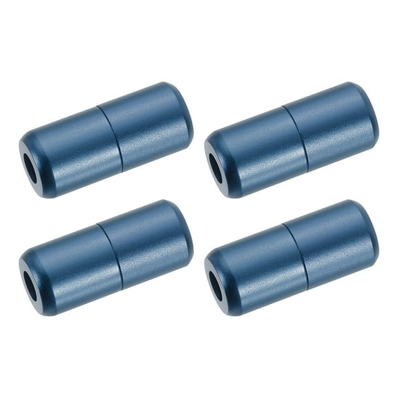 4Pack Shoe Laces Buckle Lock Aluminum No Tie Shoelace Turnbuckle, Navy Blue