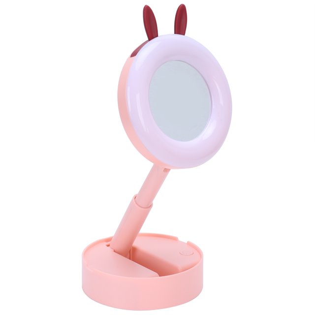 Espejo de maquillaje plegable, espejo de maquillaje LED, espejo de maquillaje de escritorio portátil, espejo de maquillaje de alto rendimiento