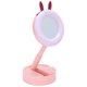 thumbnail image 2 of Espejo de maquillaje LED, lámpara de espejo de maquillaje de dibujos animados portátil de escritorio para niños y niñas, color rosa, 2 of 5