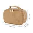 thumbnail image 2 of Unique Bargains 1 Pc Rectangle Handheld Makeup Bag Light Coffee Color PU, 2 of 4
