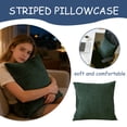 thumbnail image 2 of Fine Stripe Corduroy Throw Pillow Cover, Soft Skin - Friendly Fabric With Hidden Zipper For Easy Care, Square Pillowcase In Multiple Colors For Living Room Sofa Bedroom Office -, 2 of 6