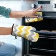 thumbnail image 2 of Yellow and Gray Modern Art Geometric Kitchen Oven Mitt and Pot Holder Sets 2 Pcs for Baking, Cooking and Grilling, Heat Resistant Up To 392 °F, 2 of 7