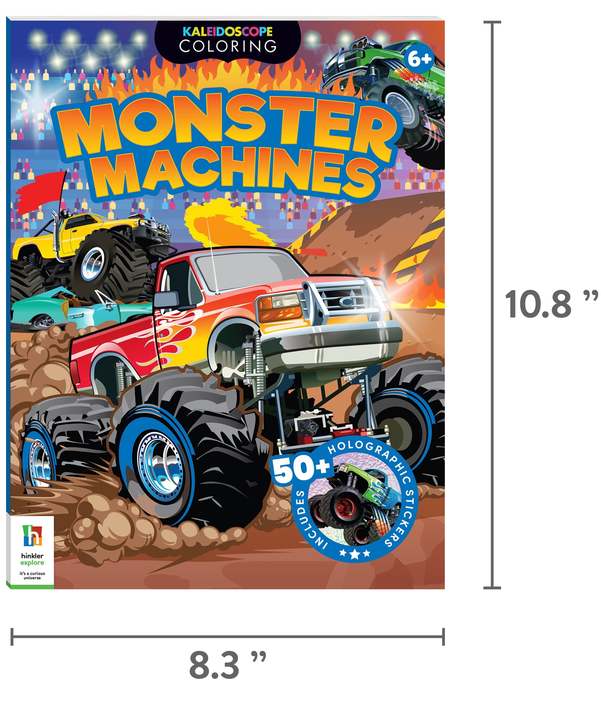 Hinkler Kaleidoscope Monster Machines Activity Book for Kids Ages 6 and up