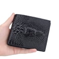 thumbnail image 3 of NInesung Male Genuine Leather Wallets Zip Wallet Credit Card Holder Checkbook Cash Holder Money Purse Crocodile Waterproof Durable Vintage Stylish Casual, 3 of 8