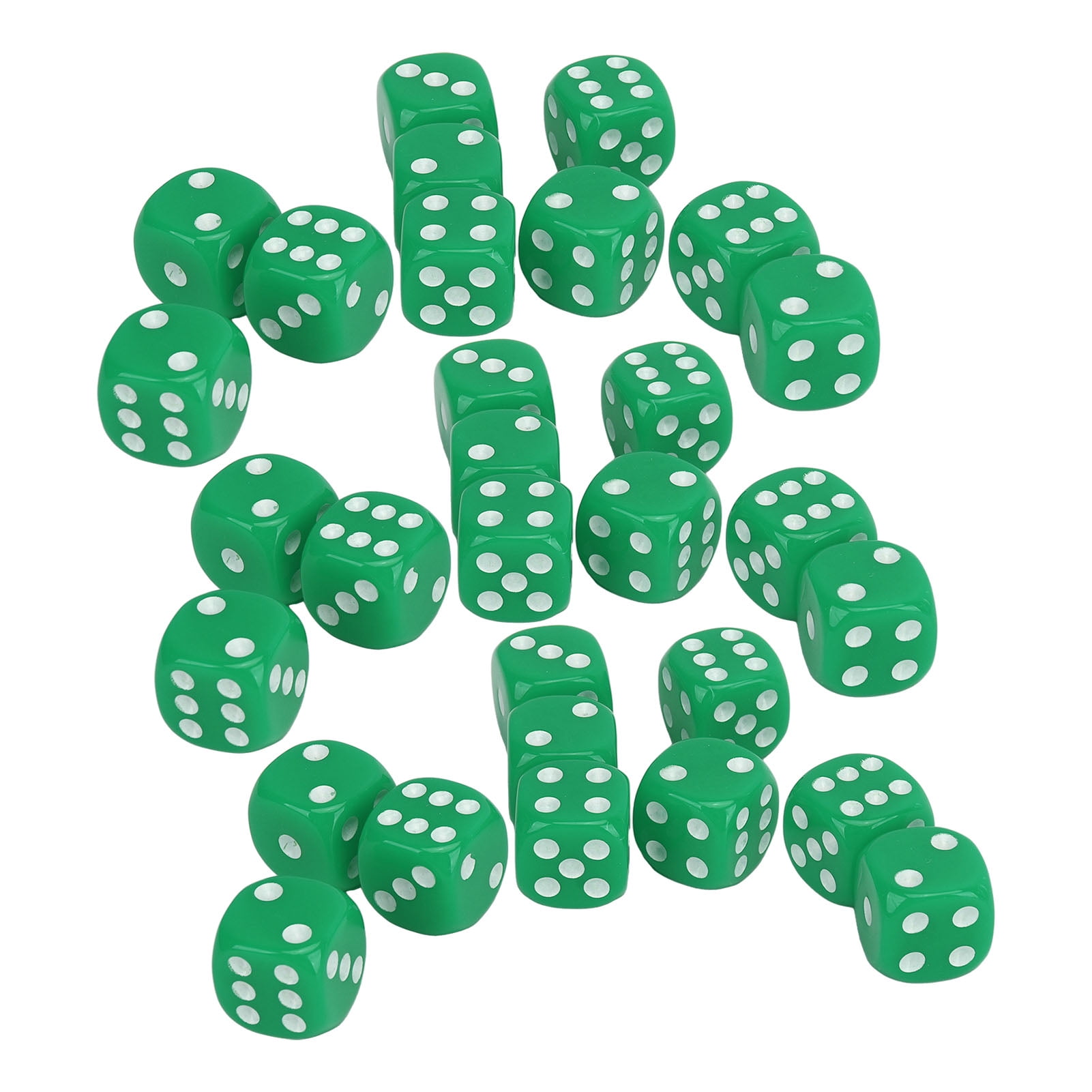 Dice Set 6 Sided Dice Set Dice Kit 30Pcs Dice Set 6 Sided Round Corner White Number Dots Plastic