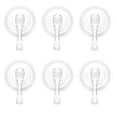thumbnail image 1 of Crochet en Plastique Couleur Assortie 6 Pcs 3.42x2.75x1.26 Po, 1 of 1