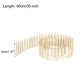 thumbnail image 2 of Uxcell Miniature Garden Fence 35 inch Long Wood Ornament Wooden Decorative Picket Fence Wood Color 2 Pack, 2 of 6