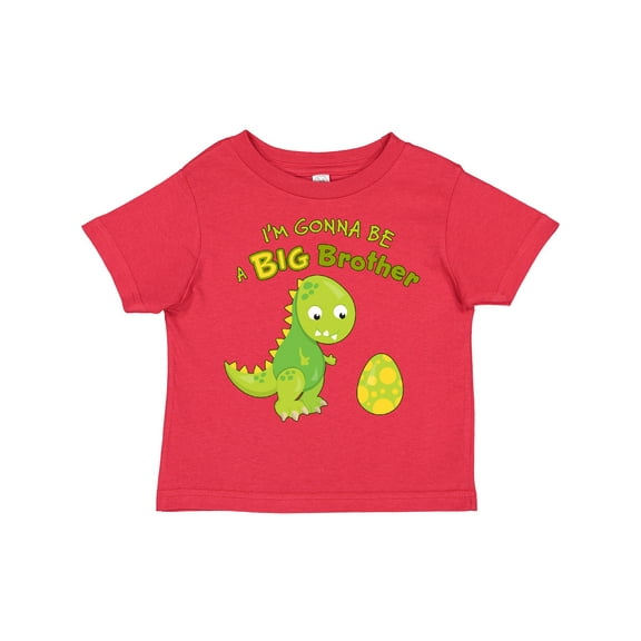 Inktastic I'm Gonna Be a Big Brother-dino Boys Toddler T-Shirt