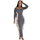 thumbnail image 3 of Vestido de otoño-invierno 2024 para mujer, vestido informal ajustado para oficina, vestido retro elegante con cuello redondo, cintura alta, manga larga, vestido de fiesta, 3 of 5