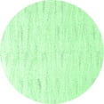 thumbnail image 1 of Ahgly Company Indoor Round Solid Emerald Green Modern Area Rugs, 4' Round, 1 of 4