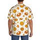 thumbnail image 3 of Balery Pumpkin Maple Leaves Camisa Casual de Manga Corta con Botones para Hombre, Texturizada, Estilo Cubano, para Playa, Verano-X-Large, 3 of 5