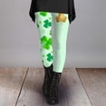 thumbnail image 2 of Shadoumai St Patricks Day Leggings for Women, Plus Size Leggings, Shamrock St Patricks Day Yoga Green Pants Bottoms Womens Blue, 2 of 6