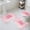 Pink, variant on Eucalyptus Green Bath Mat 3 Piece Bathroom Rug Set, Stripes Bottle Flower Cactus Plant Non Slip Bath Rug Contour Mat and Toilet Lid Cover, Absorbent Shower Mats Soft Bath Rugs and Mats Sets