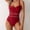 Wine, variant on Stylish Swimsuit for Women Elegant Bathing Suit with Full Coverage and Cutout Mesh Design Perfect for Beach Wine XL