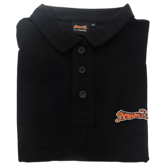 Classic Cotton Polo Shirt for Men by Le Tigre - Black - Size Small (S)