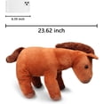 thumbnail image 3 of Peluche de caballo, caballo de peluche para niñas, adorable pony de juguete suave, regalo para niños y niñas, regalo del día del niño, almohada de peluche de pony de 23,62 pulgadas (color chocolate), 3 of 4
