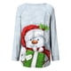 thumbnail image 5 of Pntutb Mujeres Mangas Largas Camisas Casuales Impresión de Navidad Cuello Redondo Pullover Túnica tops Pntutb Pntutb-541, 5 of 5