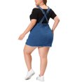 thumbnail image 3 of Agnes Orinda Women's Plus Size Denim Overall Dress Adjustable Strap Casual Denim Suspender Dress 5X Denim Blue, 3 of 7