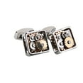 thumbnail image 2 of Gemelos Sunnimix Reloj Steampunk Vintage Movimiento Cuadrado Plata Oro, 2 of 7