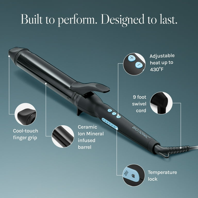 Bio Ionic Long Barrel Styler Curling Iron for Volumizing