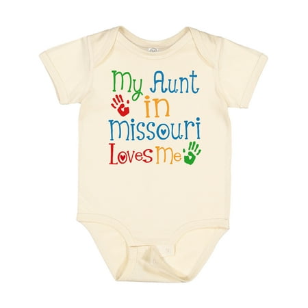 

Inktastic My Aunt in Missouri Loves Me Gift Baby Boy or Baby Girl Bodysuit
