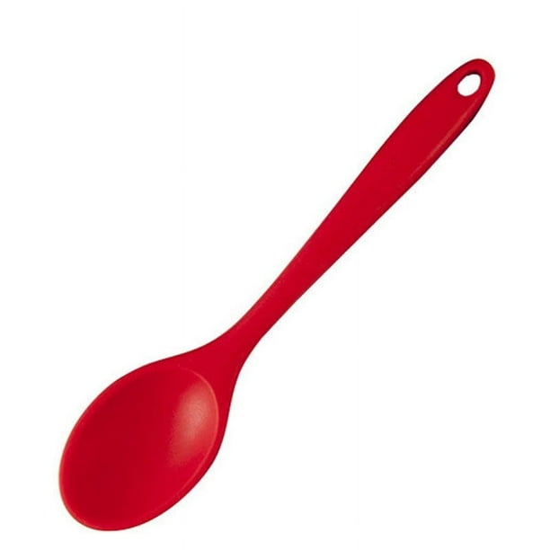 Cuchara mezcladora de silicona de 21 cm Cuchara sopera Cuchara de silicona integrada Más Cuchara de cocina Utensilios de cocina Cuchara sopera Más