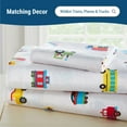 thumbnail image 4 of Trains, Planes & Trucks 100% Organic Cotton Flannel Pillow Case, 4 of 9