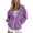 Purple, variant on Womens Fashion Solid Color Comfy Cute Zip Up Hoodies with Cat Ears Women's Solid Color With Ear Hat Fashionable Loose Casual Long Sleeved Top Shoulder Down Long Sleeved Sweatshirt